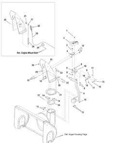 Discharge Chute Diagram and Parts List for 1695576 2008 Briggs and Stratton Snow Blower